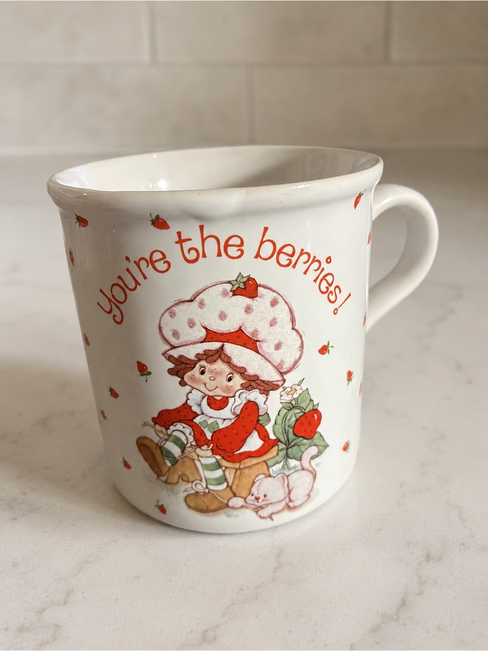 Vintage 1984 Strawberry Shortcake “You’re the Berries!” Stoneware Mug Japan